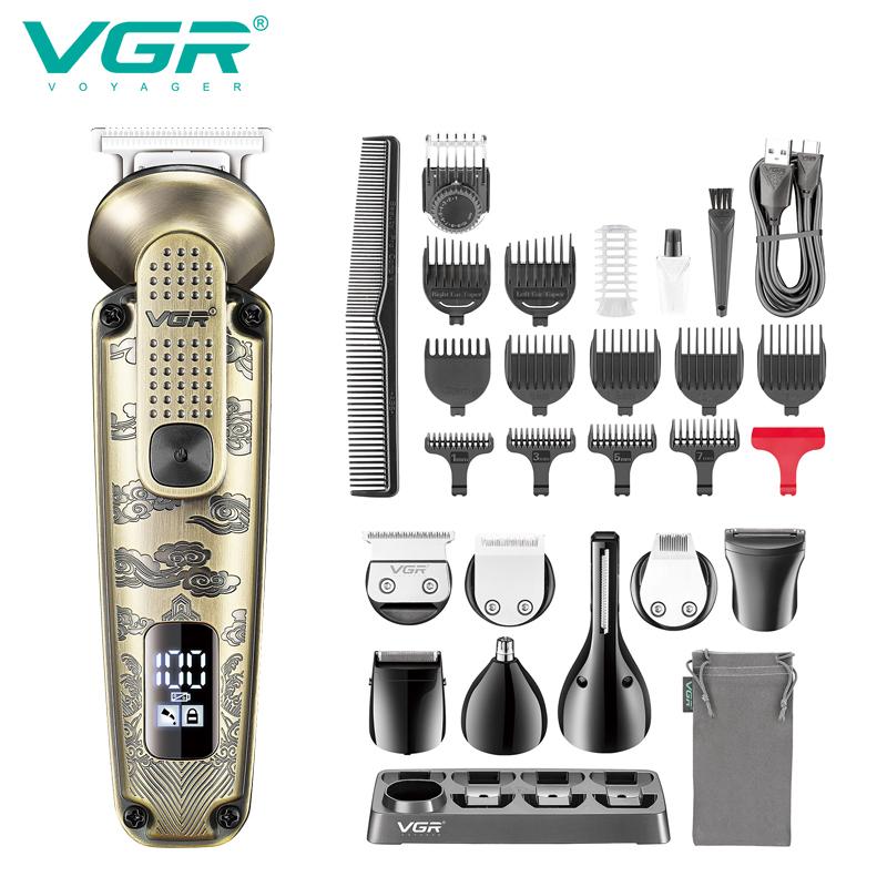 Набор для стрижки VGR V-103 8в1 19 насадок LED display (44963-V-103_743) - фото 3