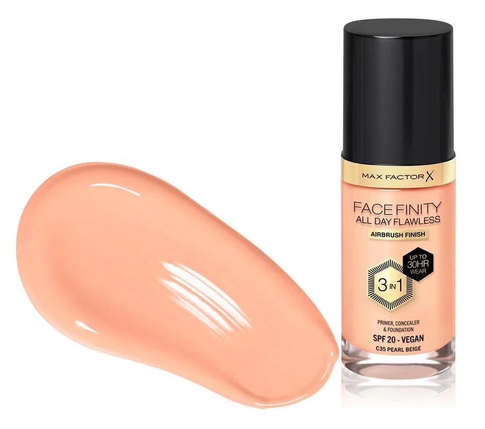 Тональное основание MAX FACTOR Facefinity All Day Flawless 3-in-1 Foundation SPF 20 30 мл №35 Pearl Beige (381624)