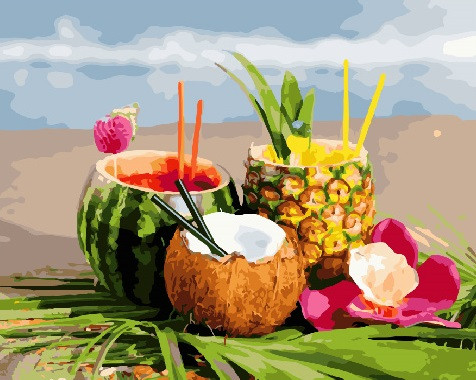 Картина по номерам Brushme Летние коктейли (GX24947) Картина по номерам Brushme Летние коктейли (GX24947)