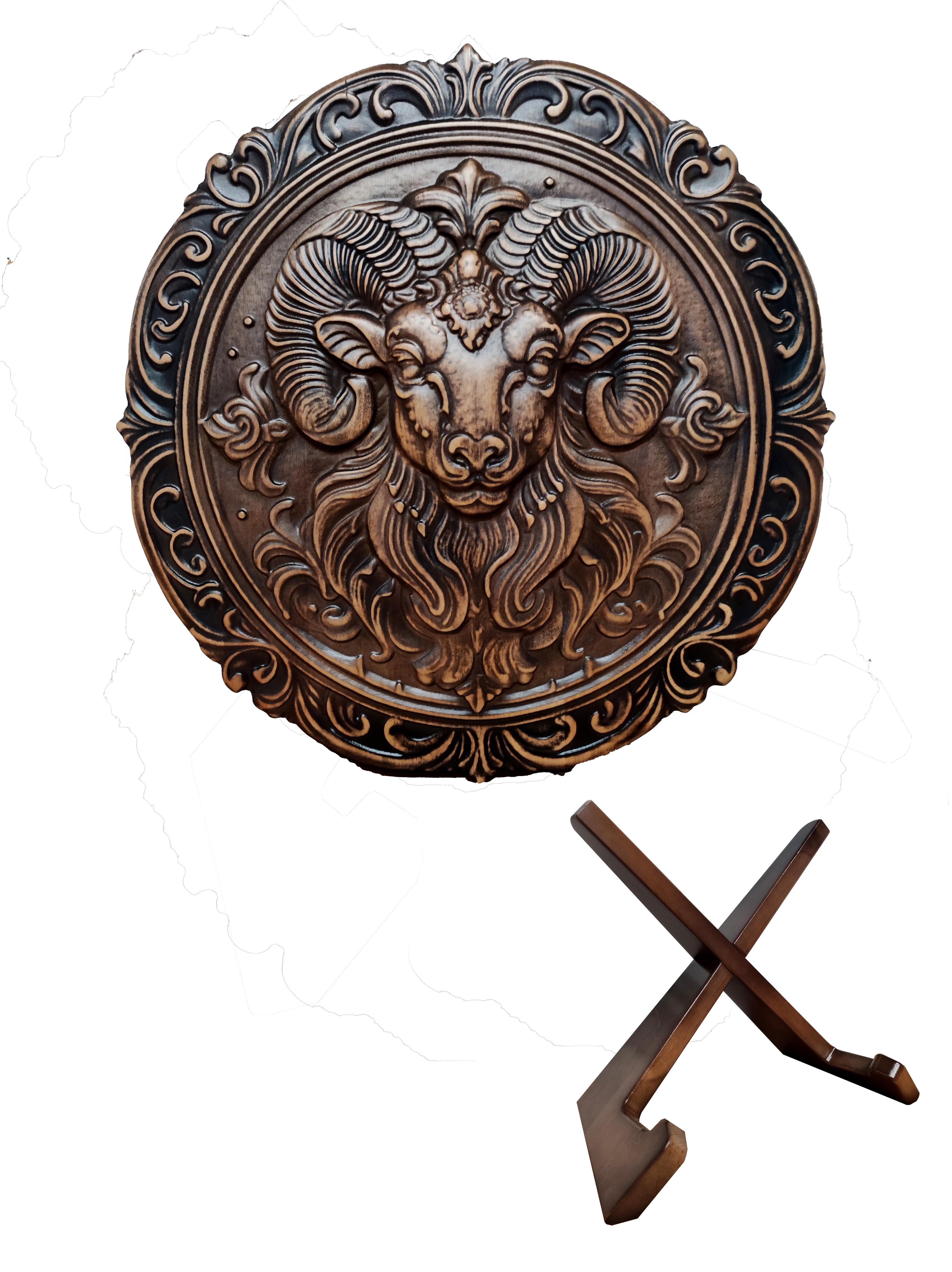 Сувенир из дерева ALEDRO Зодиак Овен 350х350х30 мм (2772975822)