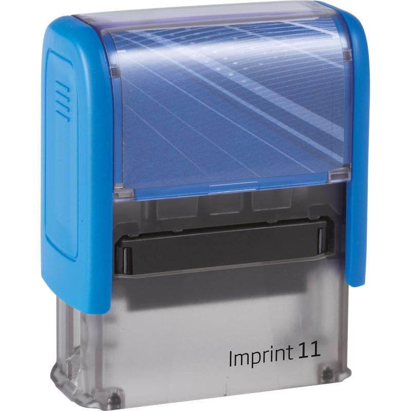 Штамп "МЕДОГЛЯД ПРОЙДЕНО" на автоматическом оснащении Imprint 11 38х14 мм Синий (2701972642) - фото 2