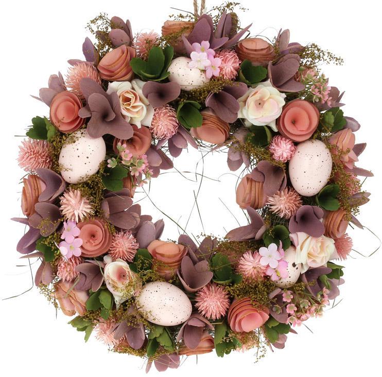 Вінок великодній Лілові Квіти 33 см - фото 1 Вінок великодній Лілові Квіти 33 см - фото 1