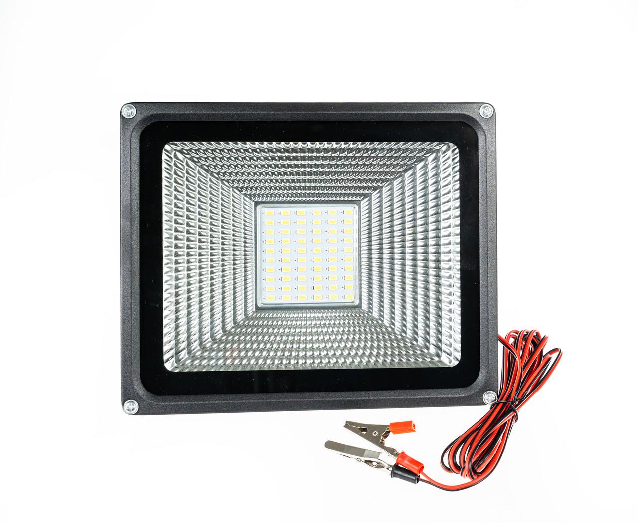 Прожектор на затискачах крокодилах 12V 30W - фото 1