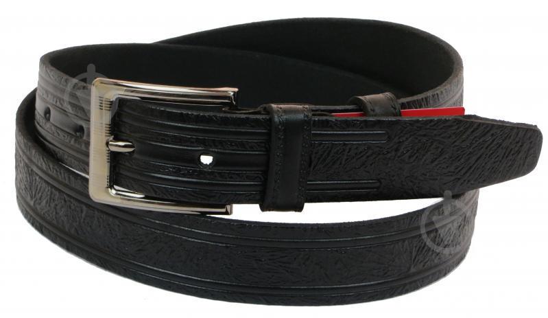 Кожаный ремень Skipper 110-130 x 3.5 см Черный (1000-35)