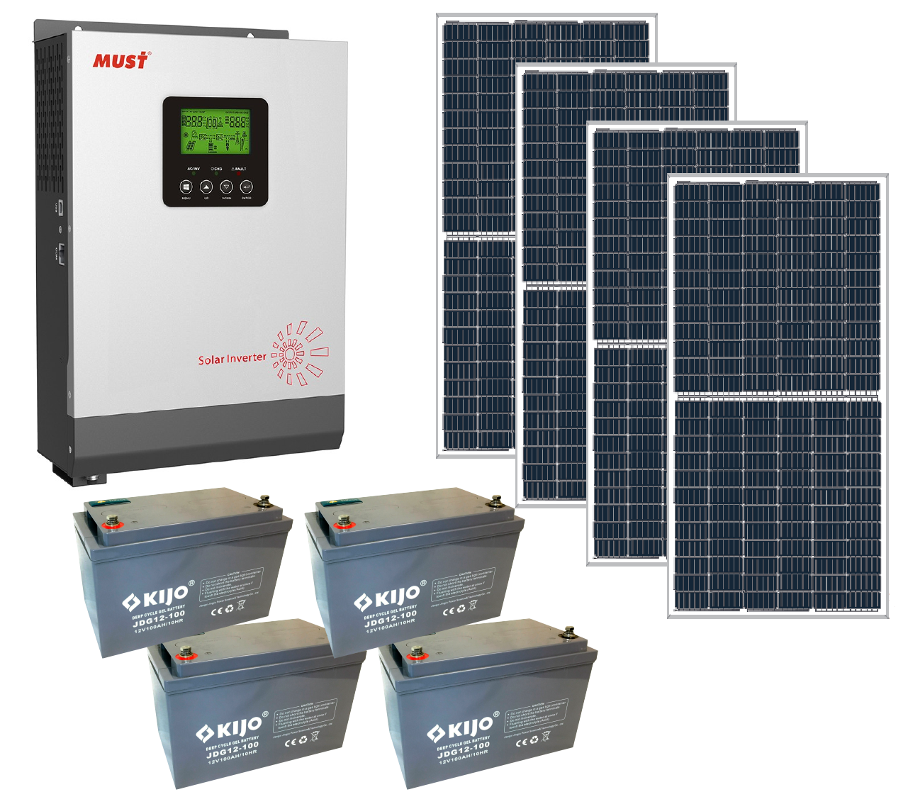 Комплект автономной солнечной электростанции Своя Энергія KAS7-5/5/218 5 кВт на гелевых АКБ