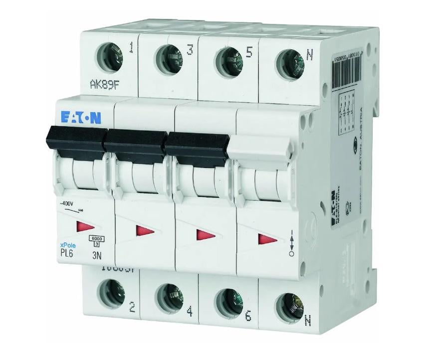 Автоматический выключатель Eaton Moeller PL6-C40/3N 4Р 40 А 6 кА тип С (106914) Автоматический выключатель Eaton Moeller PL6-C40/3N 4Р 40 А 6 кА тип С (106914)
