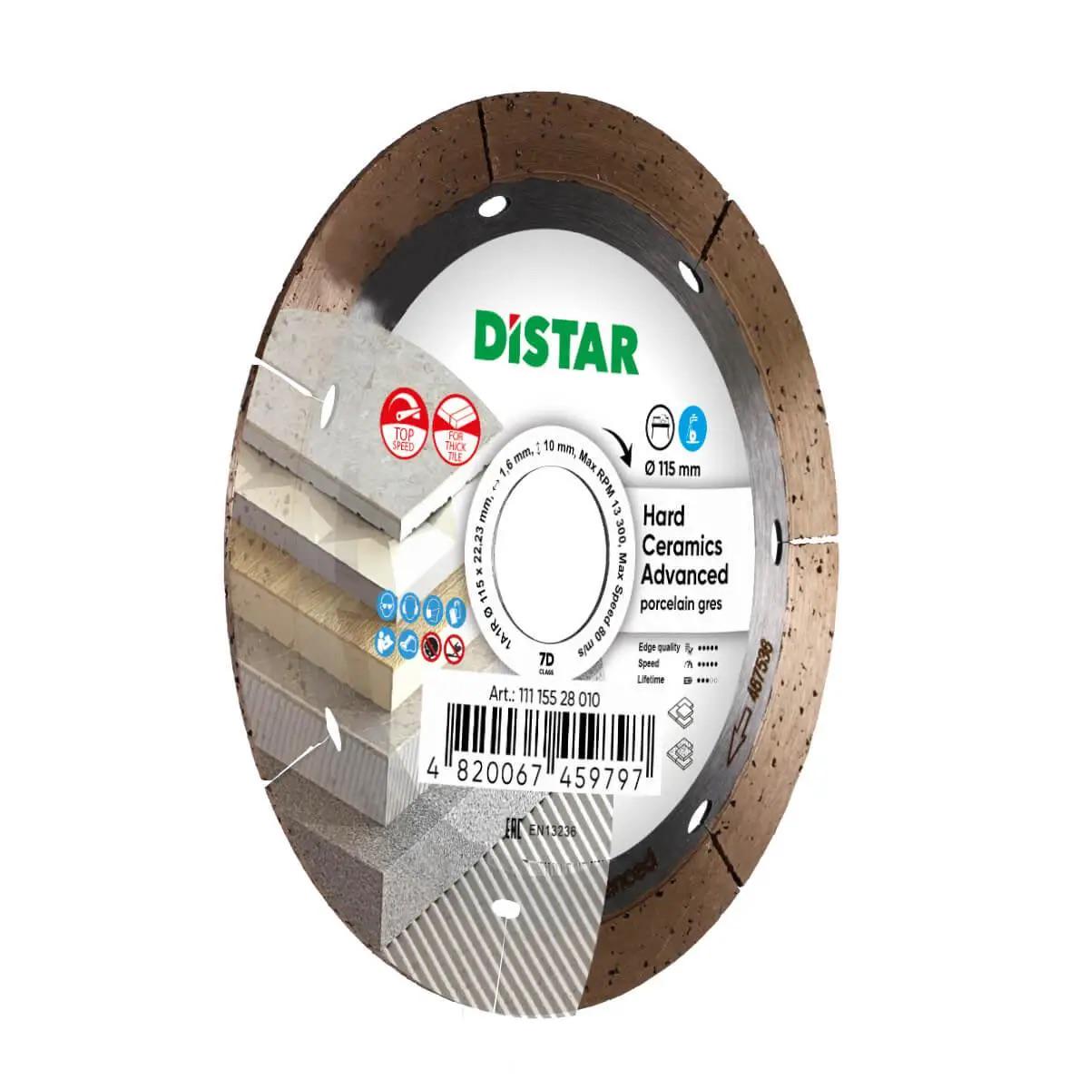 Круг алмазный отрезной Distar 1A1R 115 HARD CERAMICS ADVANCED диск для плиткореза - фото 4 Круг алмазный отрезной Distar 1A1R 115 HARD CERAMICS ADVANCED диск для плиткореза - фото 4