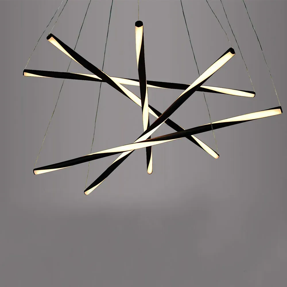 Люстра подвесная светодиодная PowerLux PWL 36W 3000K IP20 ART-Spiral BK (PW21904) - фото 2 Люстра подвесная светодиодная PowerLux PWL 36W 3000K IP20 ART-Spiral BK (PW21904) - фото 2