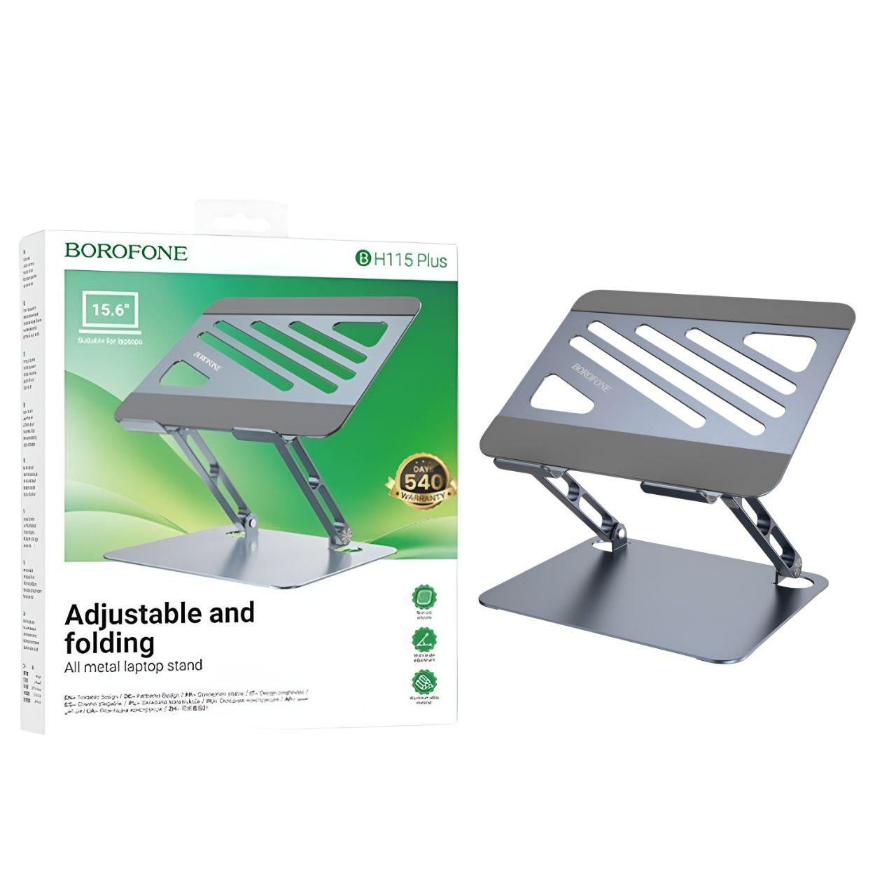 Холдер Borofone BH115 Plus Vito алюмінієвий сплав із силіконовими вставками/до 15,6" Сірий Холдер Borofone BH115 Plus Vito алюмінієвий сплав із силіконовими вставками/до 15,6" Сірий