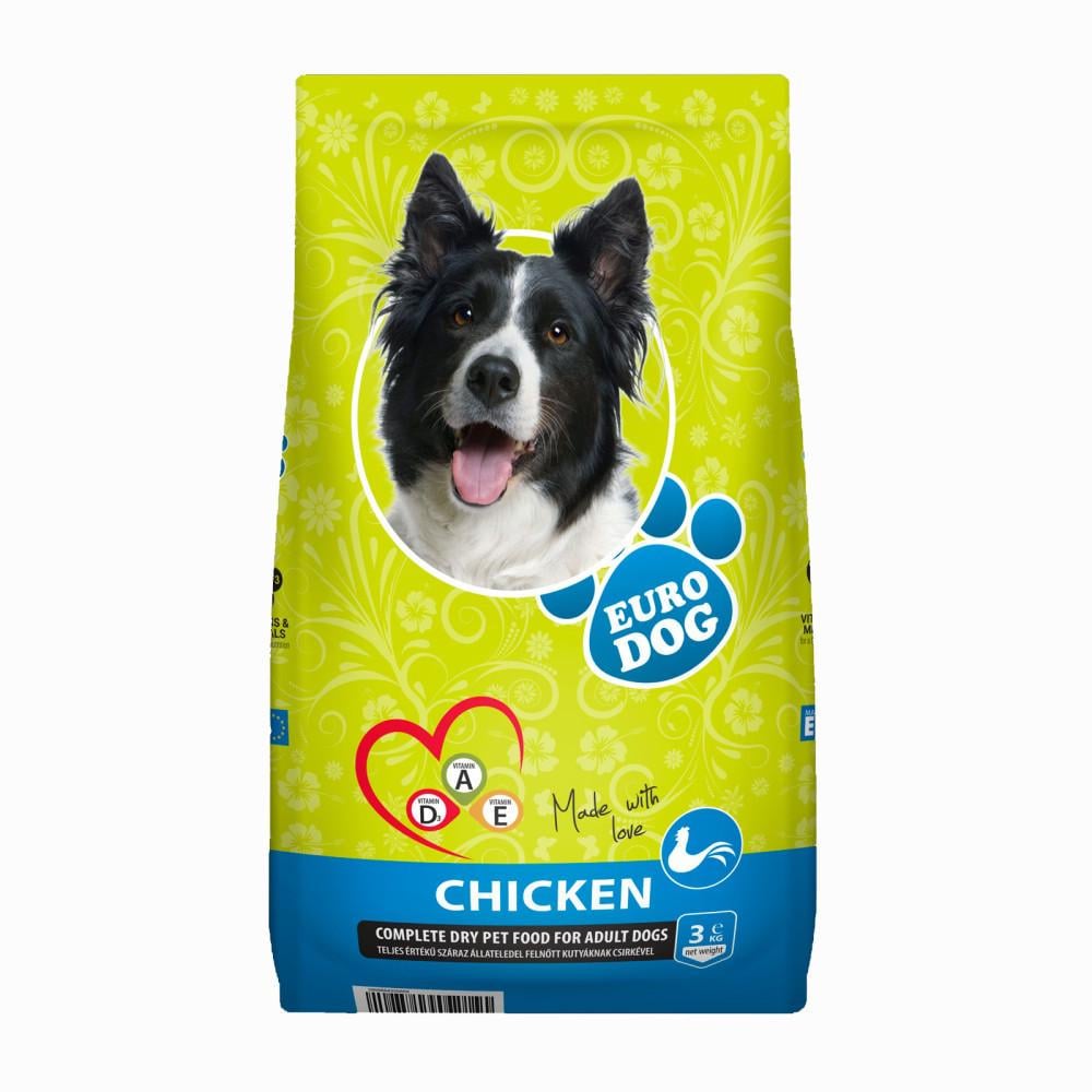 Корм сухой для собак всех пород с курицей EuroDog Beef 3 кг (2436840371)