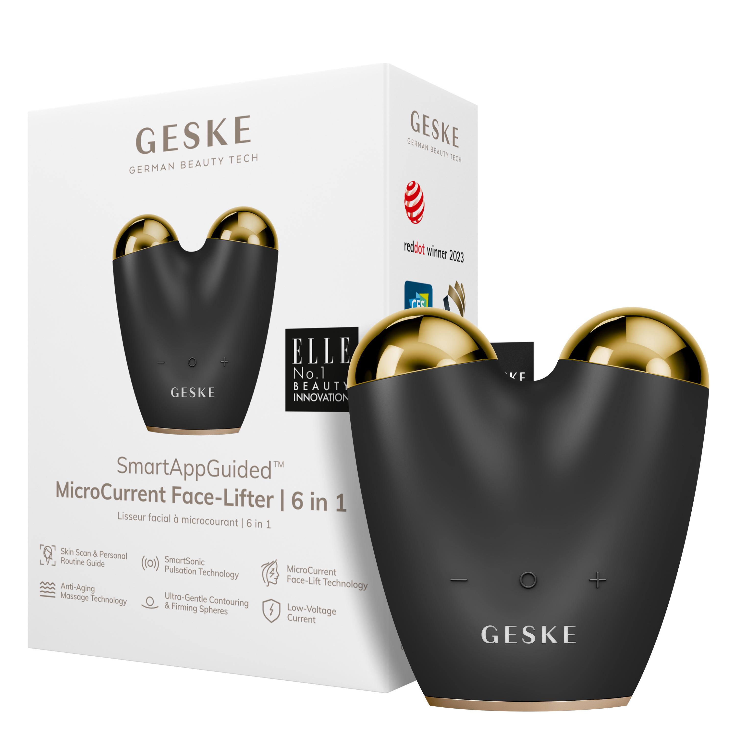 Підтягувач шкіри обличчя мікрострумовий GESKE MicroCurrent Face-Lifter 6в1 Grey (HB0131)