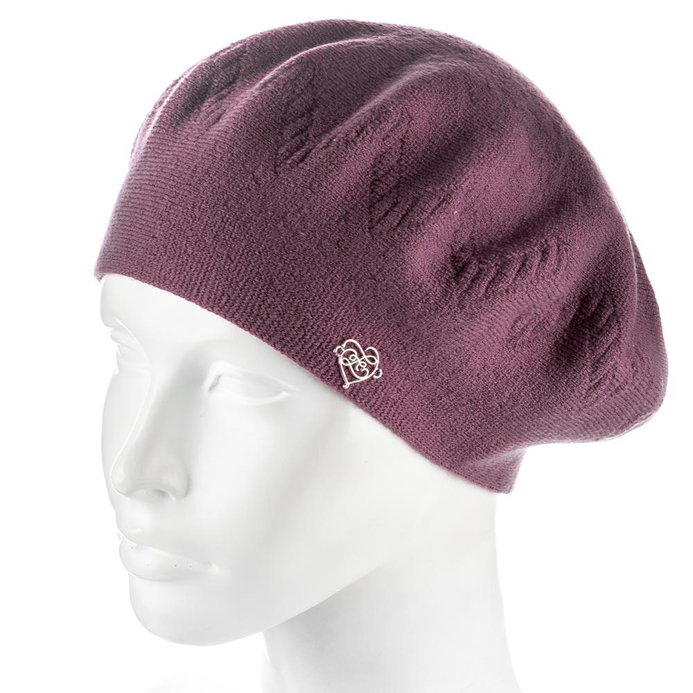 Берет жіночий Zolly ZH247 подвійний напіввовняний Брусниця