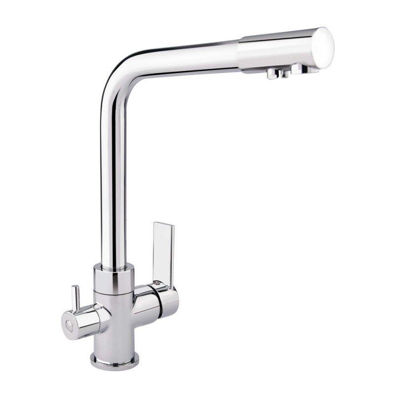 Смеситель для кухни с подключением к фильтру Q-tap Form CRM 007F-2 латунь Хром (QTFORMCRM007F2)