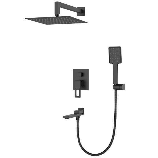 Душевая система скрытого типа KOER KB-66009-05 KR3509 с верхним душем Черный (177111)