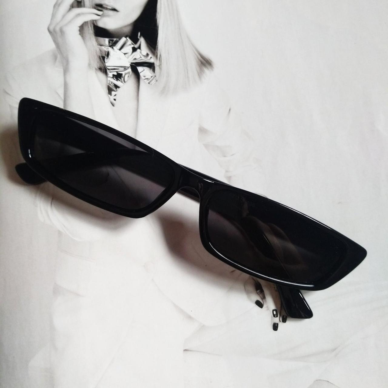 Очки винтажные солнцезащитные Кошачий глаз Черный