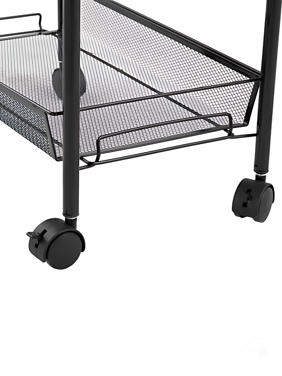 Етажерка на колесах металева універсальна 4 яруси 86х44х26 см Чорний (1296932964) - фото 9 Етажерка на колесах металева універсальна 4 яруси 86х44х26 см Чорний (1296932964) - фото 9