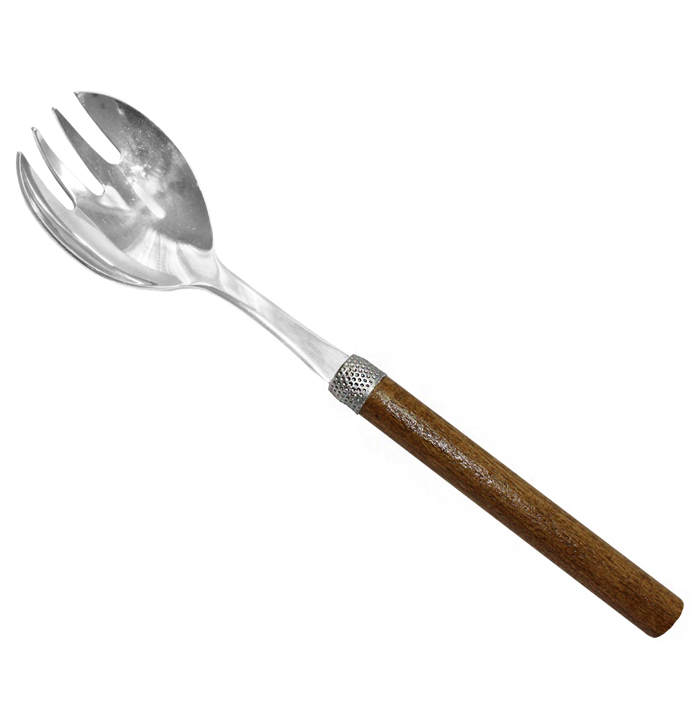 Вилка для салата Mazhura Wood walnut 18/10 24 см 2 мм (mz468317)