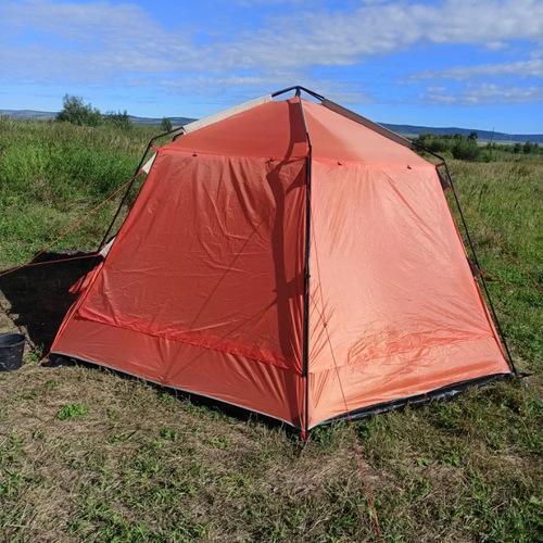 Туристическая беседка-палатка Tramp Lite Mosquito 4,3х3,7х2,25 м Оранжевый - фото 3