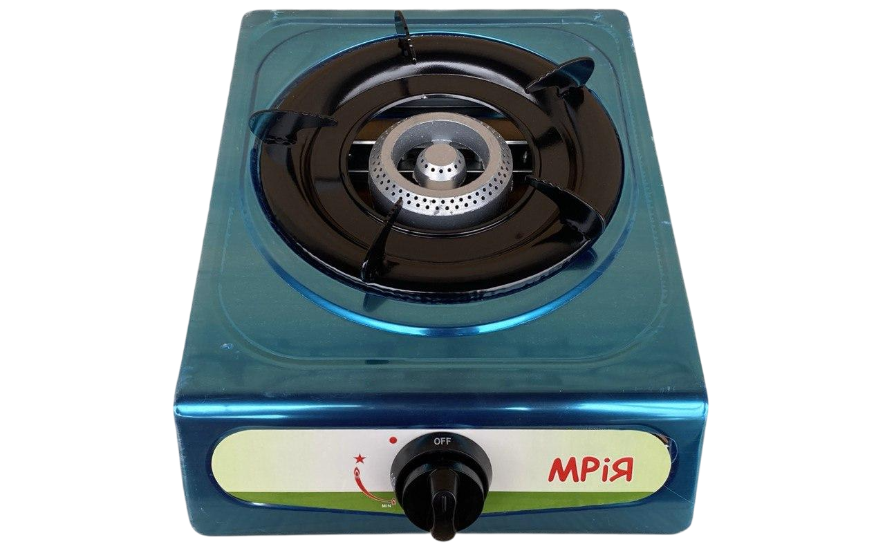 Плита-таганок настільна газова Мрія 1 конфорка нержавіюча сталь (1797340952)