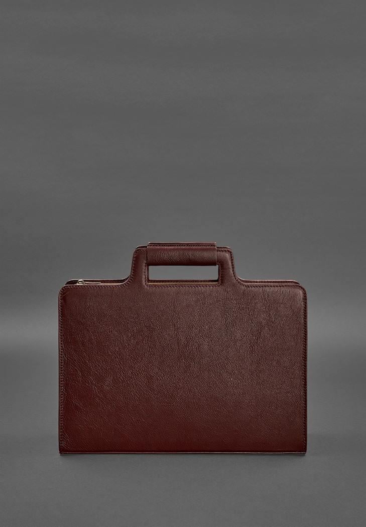 Женская сумка кожаная для ноутбука и документов Бордовый (A-026692) - фото 7