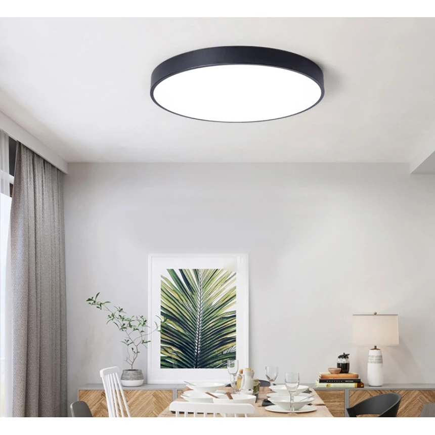 Светильник потолочный светодиодный металический 40 см Черный (PS02) - фото 4 Светильник потолочный светодиодный металический 40 см Черный (PS02) - фото 4