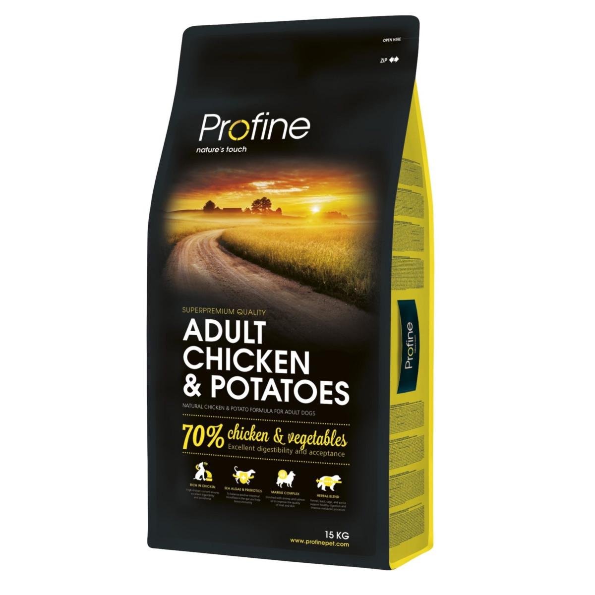 Корм сухой Profine Chicken с курицей и картофелем для взрослых собак 15 кг (8595602517435)