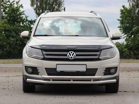Передняя защита ST016 CAN для Volkswagen Tiguan 2007-2016 гг. нержавеющая сталь Хром