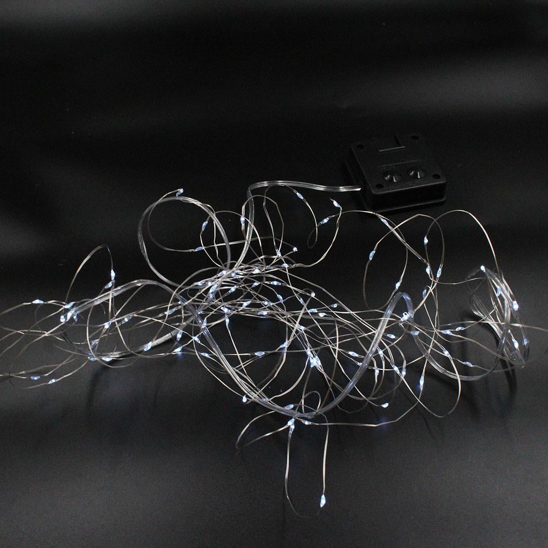 Гирлянда линейная Xmas 100 Led 10 м с солнечной панелью Белый (1634105112)