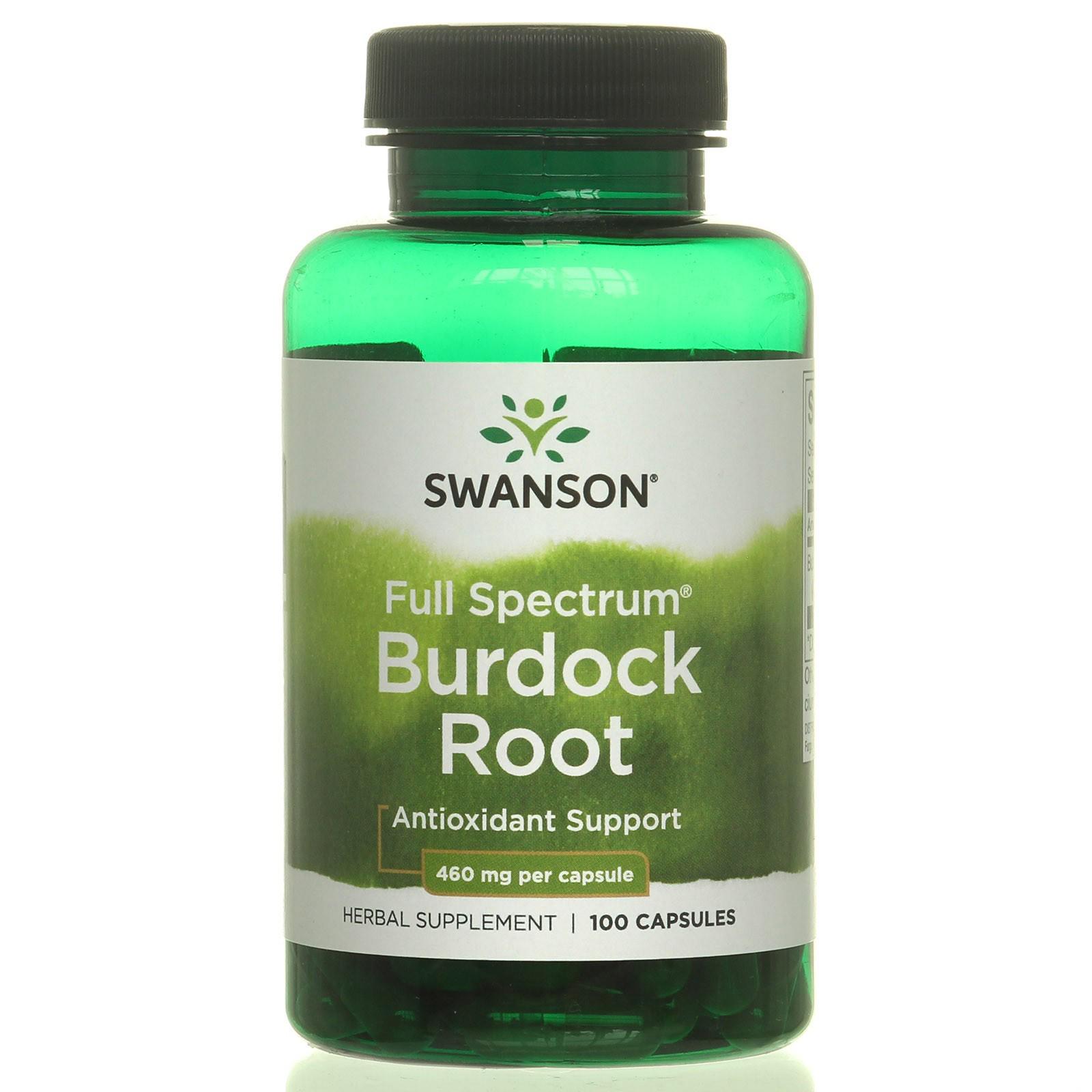 Корінь лопуха Swanson Burdock Root 460 мг 100 капсул (SW531)