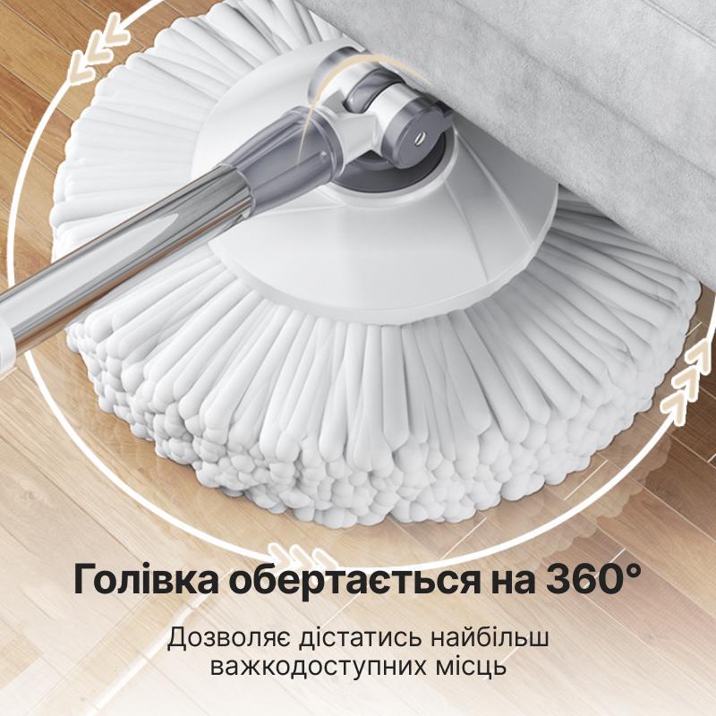 Комплект швабра та відро з турбо віджимом MOP maestro 8 л (70525) - фото 5 Комплект швабра та відро з турбо віджимом MOP maestro 8 л (70525) - фото 5