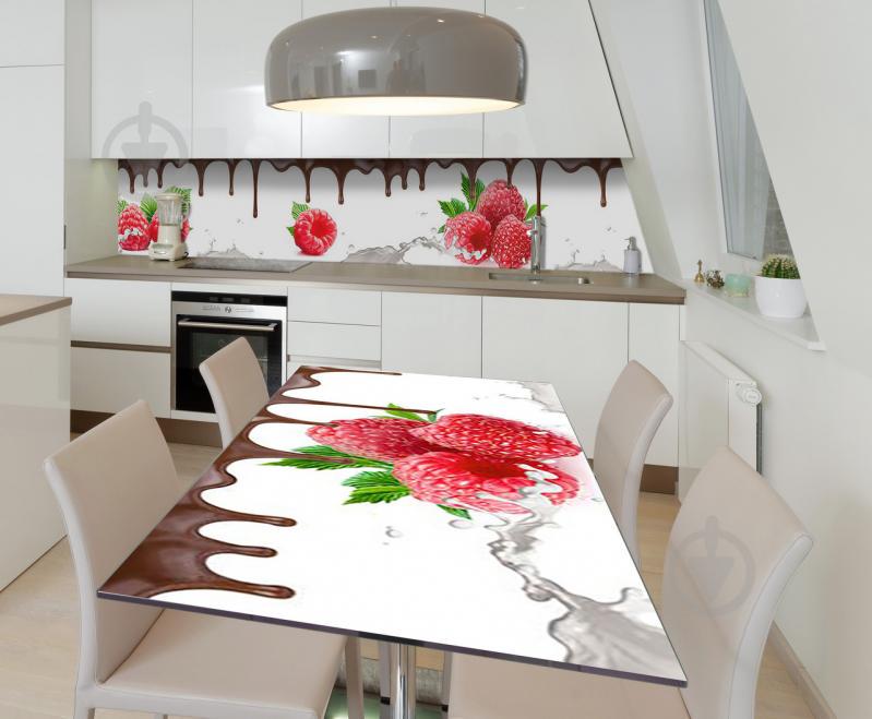 Наклейка виниловая на стол Zatarga  "Малина Шоколад" 600х1200 мм