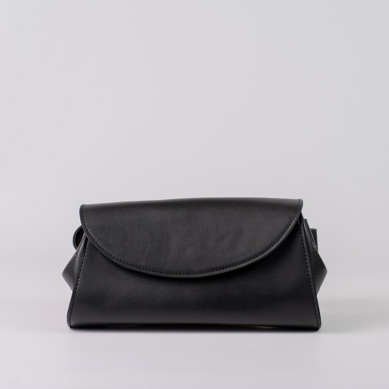 Сумка-бананка жіноча Next Level Bags з екошкіри 28х14х7 см Чорний (01-1825)