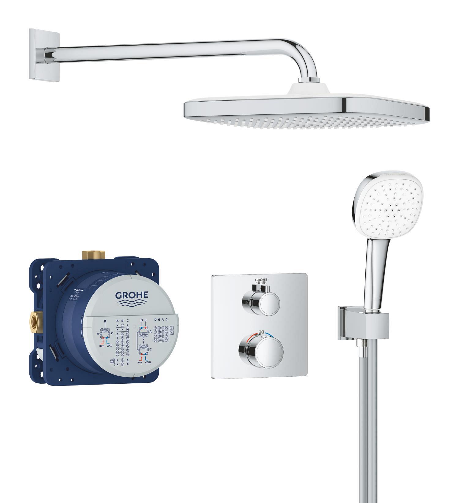 ᐉ Душевая система скрытого монтажа Grohe Grohtherm с термостатом ...