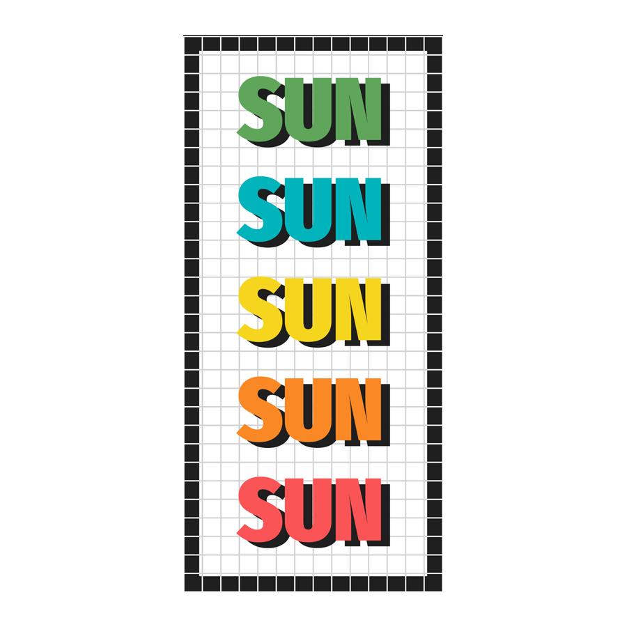 Полотенце с принтом Sun 150х70 см (PLB_21J003)