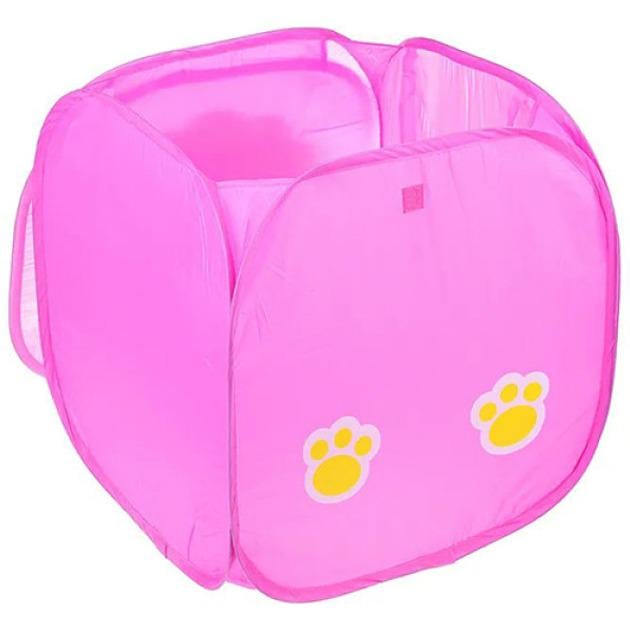 Корзина для хранения игрушек с ручками 45х45 см Оранжевая (M 2508)