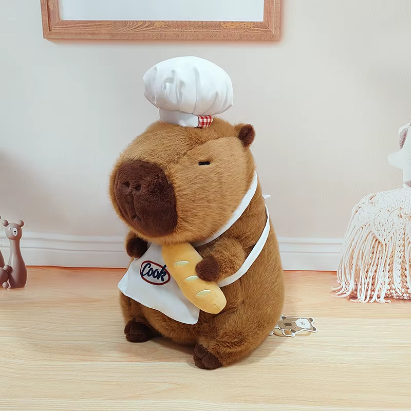 М'яка іграшка плюшева капібара Повар з аксесуаром 44,5 см (2773364151) - фото 1 М'яка іграшка плюшева капібара Повар з аксесуаром 44,5 см (2773364151) - фото 1