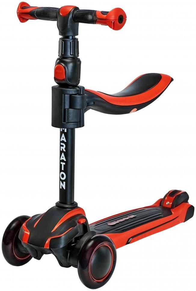 Самокат трехколесный Maraton Flex Max с быстрым складыванием Red (784775399)