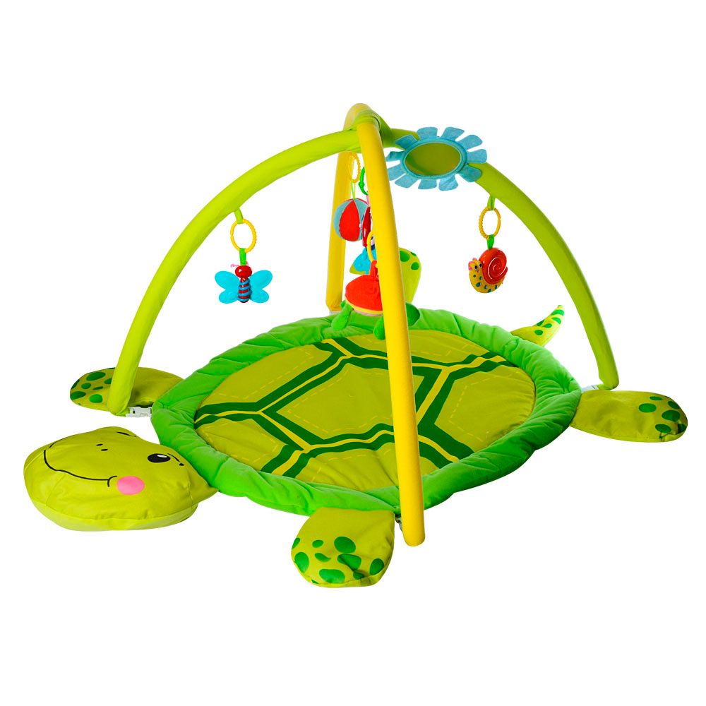 Коврик для младенца Bambi Черепаха музыкальный с подвесками Зеленый (63-75-668-51-52)