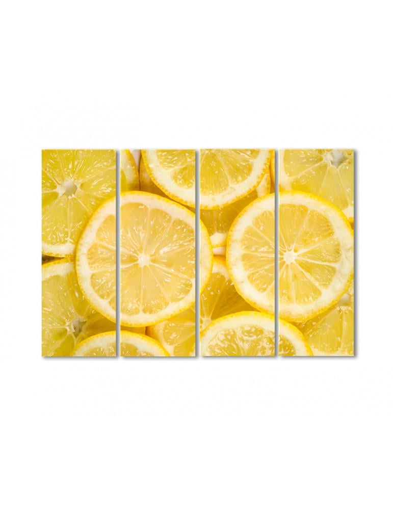 Картина модульная Сочные лимоны 4 модуля 120x180 см Картина модульная Сочные лимоны 4 модуля 120x180 см