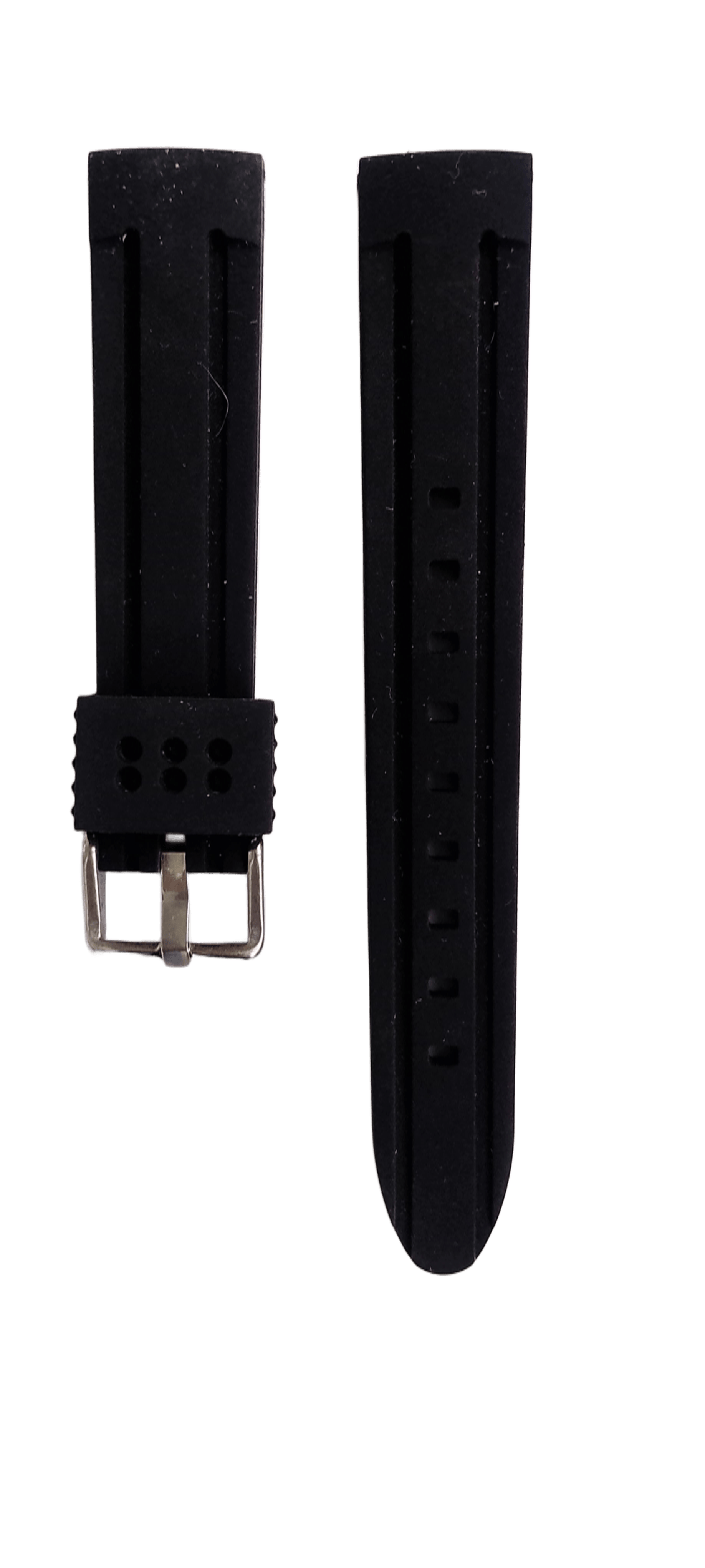 Ремешок для часов силиконовый 18х170 мм Черный (426)