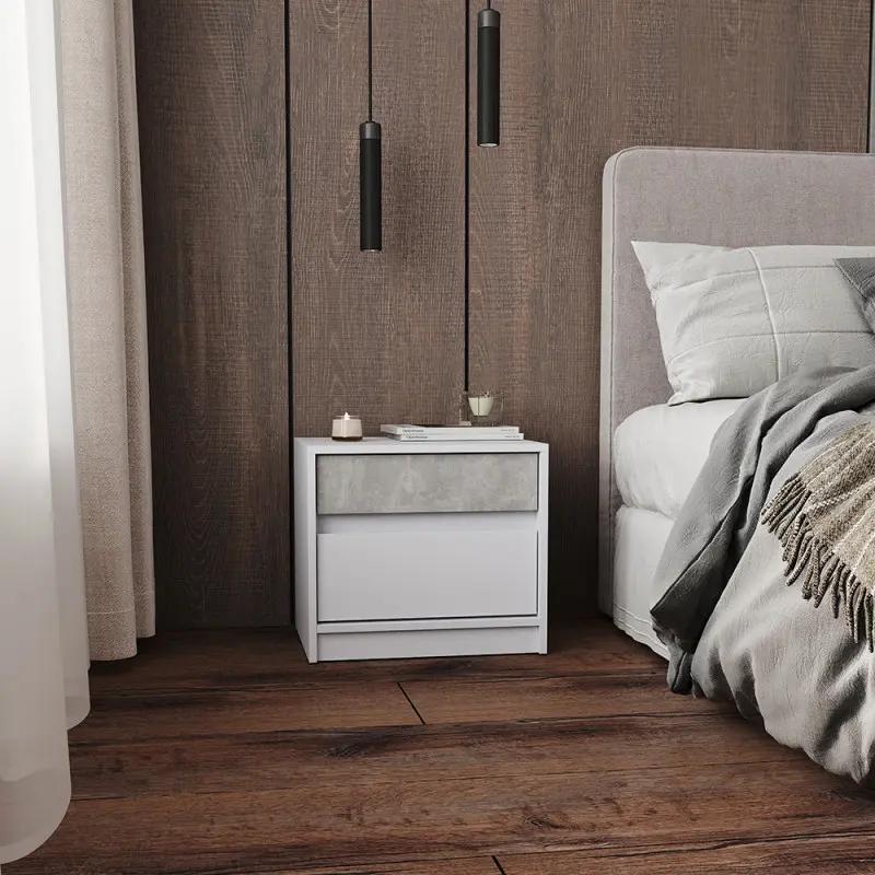 Тумба приліжкова Еверест Стайл 500 50,2х39х44,2 см Німфея альба/Сірий (071161) - фото 5 Тумба приліжкова Еверест Стайл 500 50,2х39х44,2 см Німфея альба/Сірий (071161) - фото 5