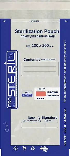 Крафт-пакеты ProSteril 100/200 100 шт. Прозрачный