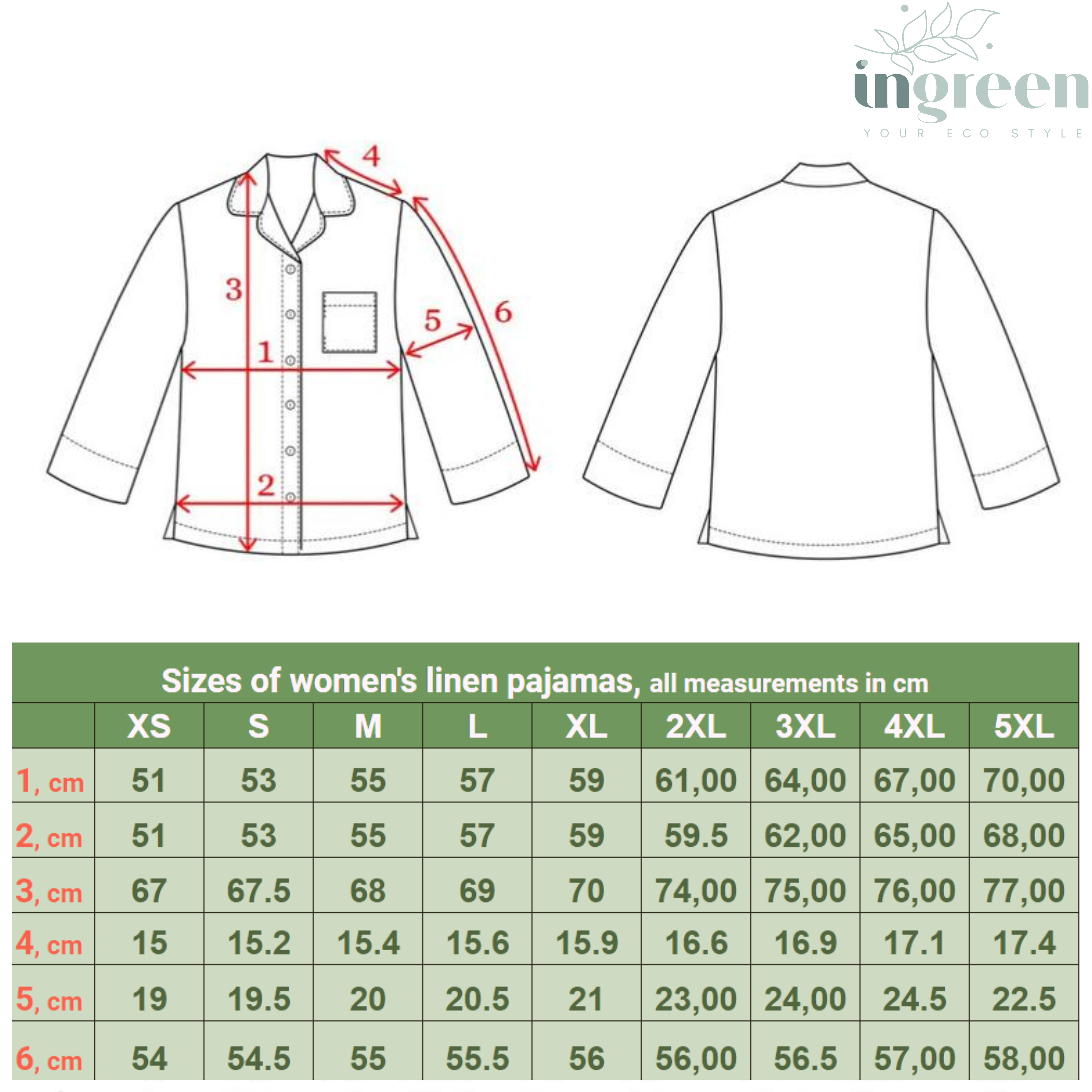 Пижама женская льняная Ingreen XL Светло-розовый (10695705) - фото 2