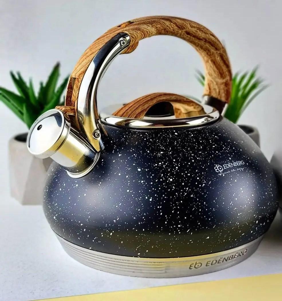 Чайник для індукційної плити Edenberg EB-8811 з нержавіючої сталі 3 л Чорний (2530556654) - фото 2 Чайник для індукційної плити Edenberg EB-8811 з нержавіючої сталі 3 л Чорний (2530556654) - фото 2