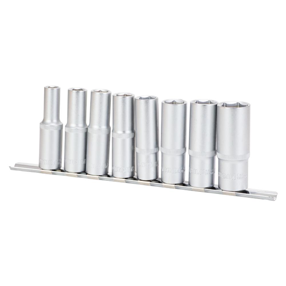 Набір шестигранних насадок Sigma 1/2" на планці 8 шт. CrV (6003691) - фото 2