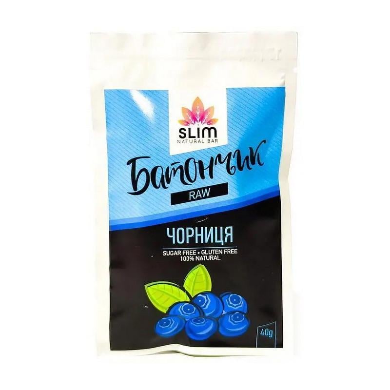 Углеводный батончик Slim Raw Bar 40 г Черника (21730-01)