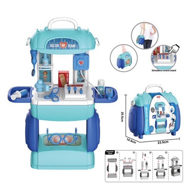 Набор игрушечный врач в чемодане HOME 8393P - фото 2 Набор игрушечный врач в чемодане HOME 8393P - фото 2