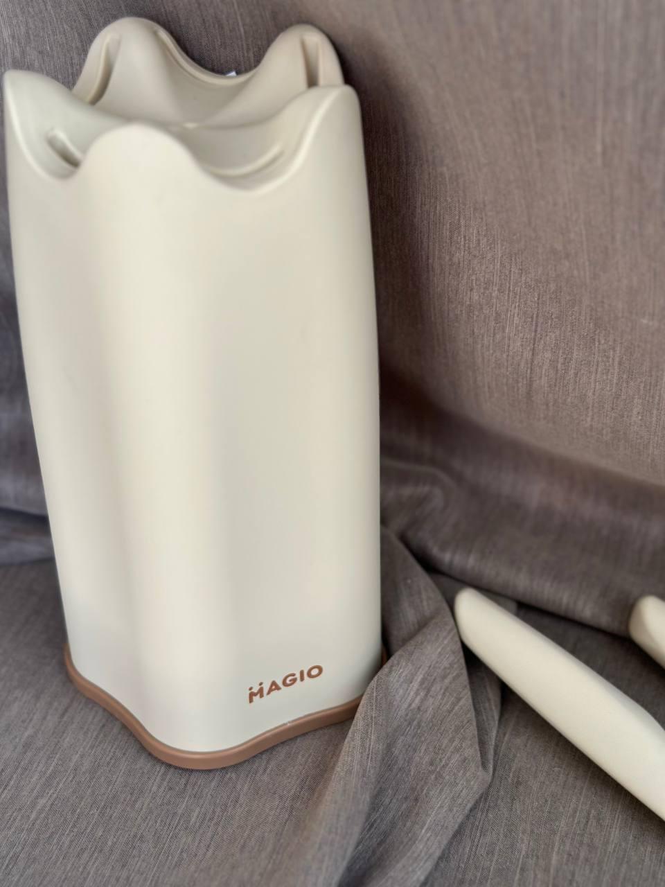 Набор кухонных ножей Magio MG-1090 нержавеющая сталь на подставке 6 пр. Бежевый (19017701)