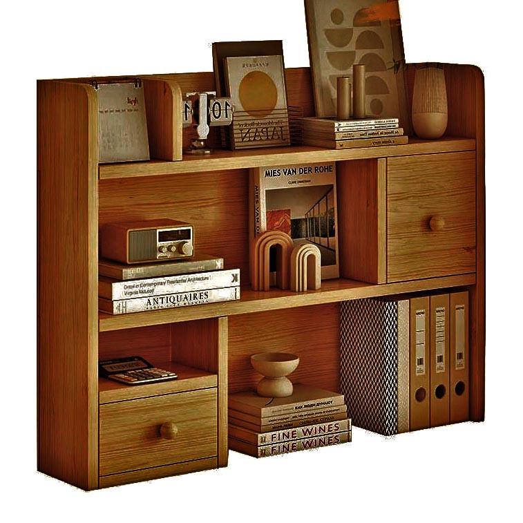 Полка-надстройка настольная из дерева Престалина охра (АКД-016204)