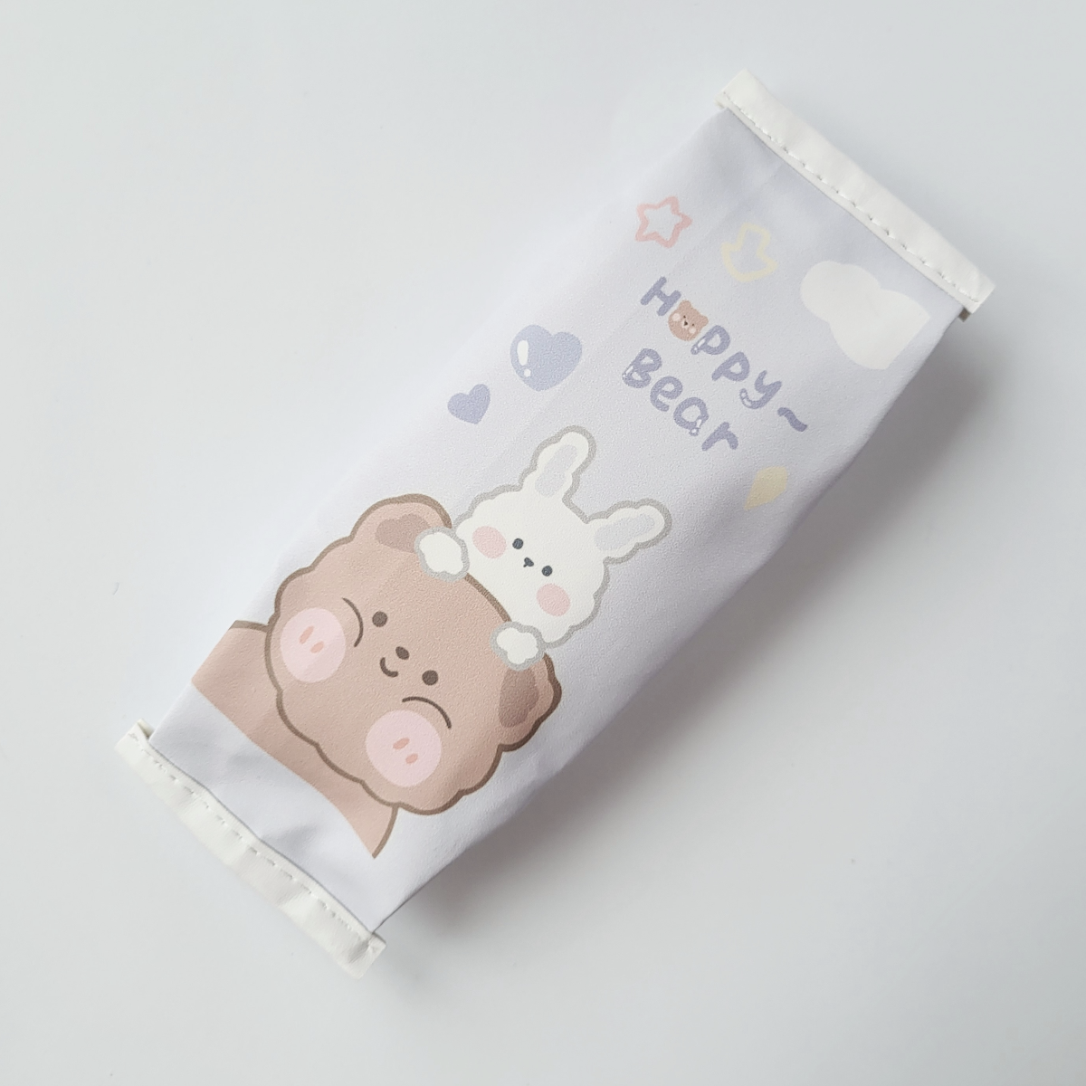 Пенал школьный Пакет с мишкой Happy Bear из искусственной кожи Фиолетовый (134)